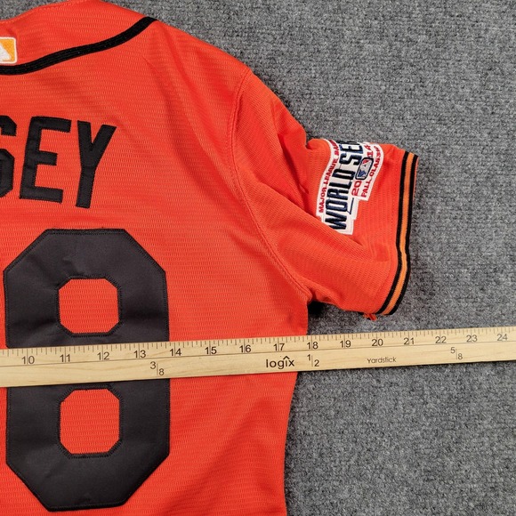 San Francisco Giants Jersey Women S/M Orange MLB Baseball Posey 28 Majestic - Picture 5 of 8